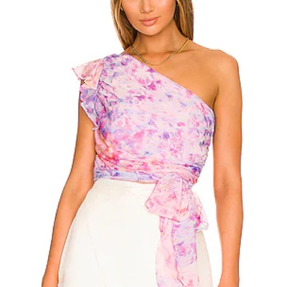 NWT Amanda Uprichard Floral Pastel Scarf - Picture 3 of 5